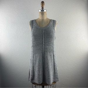 Anthropologie l M Sparrow Texture Knit High Low Split Hem Crewneck Sweater Tunic